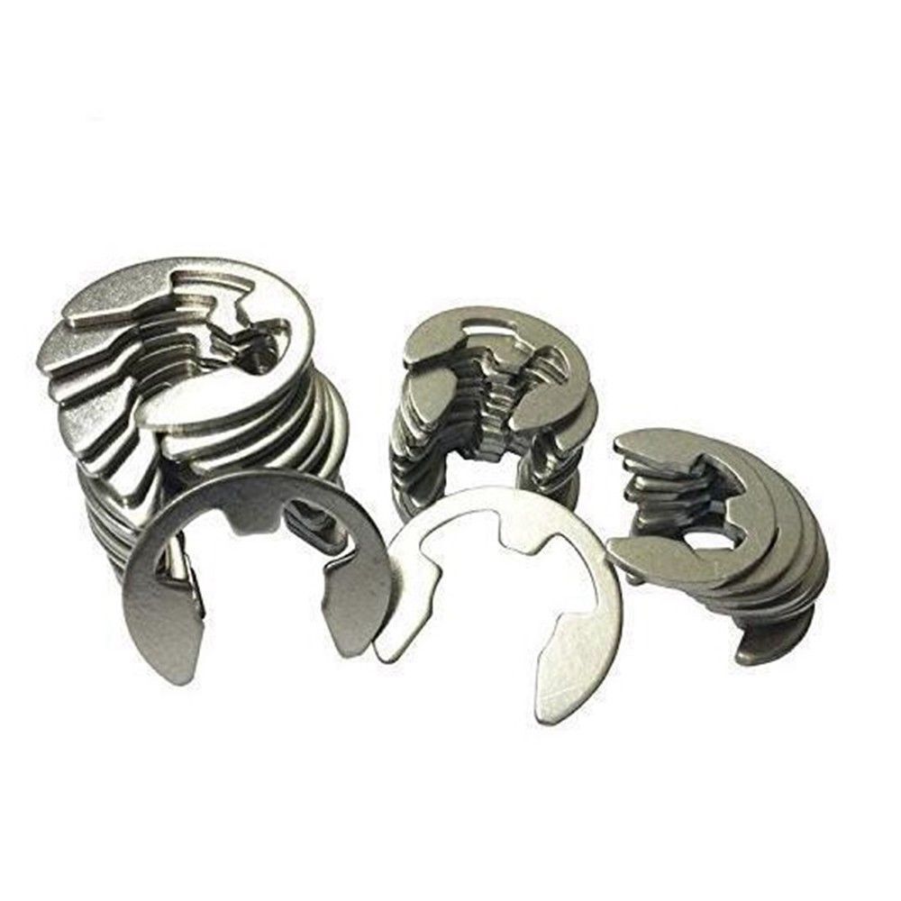 120Pcs 304 Stainles Steel E-Clip Retaining Circlip Assortment Kit 1.5mm to10mm@