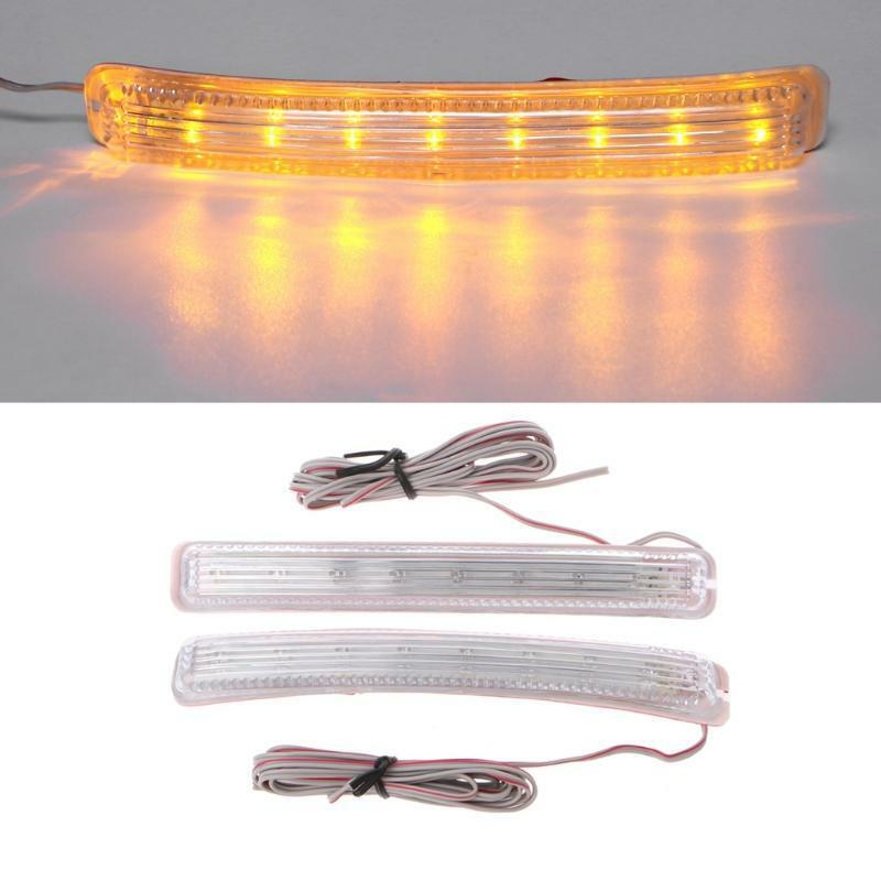1 Pair 12V Car Auto 9 Amber LED Side Door Mirror Soft Turn Signal Light