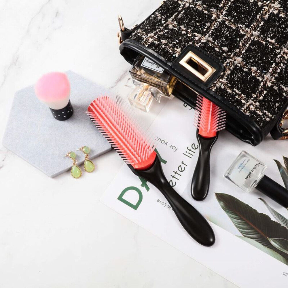 Massage tool Salon Professional 9 Row Hair Brush Hairbrush Classic Styling Comb