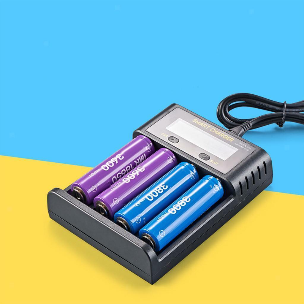 Batteries Charger 4 Slot Fast Charging for  Batteries 18650 25500 AA