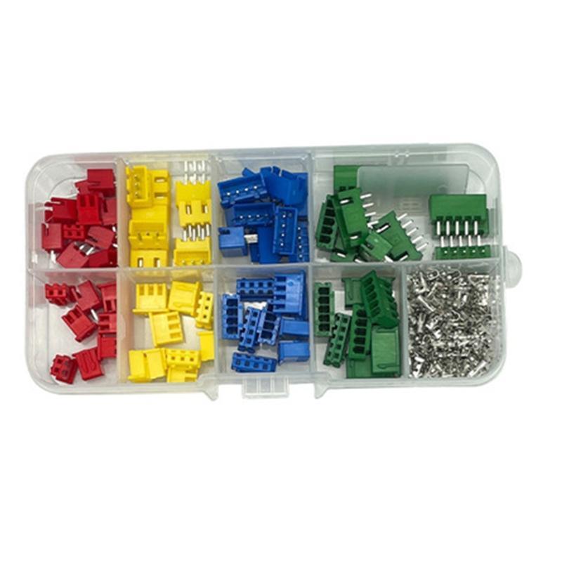 230Pcs 2.54mm 2/3/4/5 Pin Housing and Female/male Pin Head Connector Plug Set
