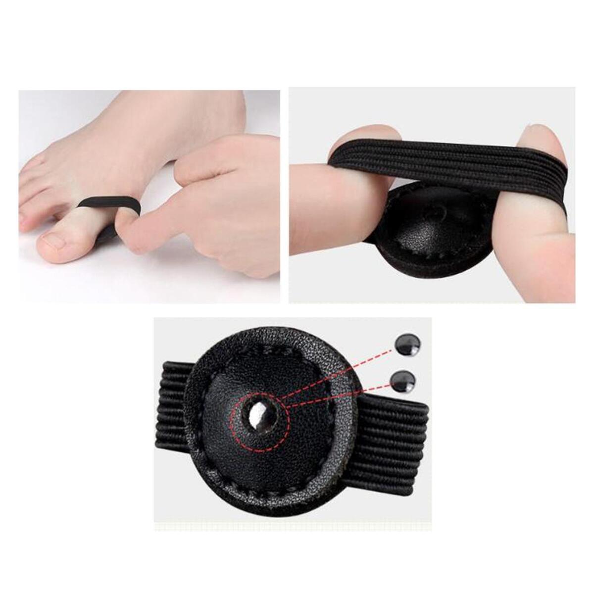 2Pcs Magnetic Foot Massage Toe Rings for Man and Woman, Tool Small Black