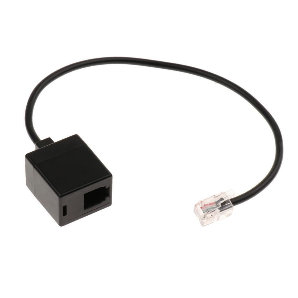RJ9 4P4C Male Plug To RJ9 Modular Female Connector Handset Adapter