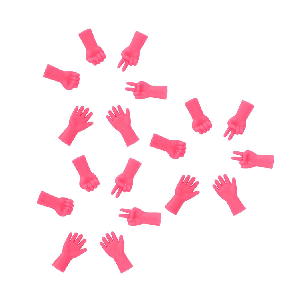 18 Pcs Knitting Needles Point Stoppers Tip Cover Rock-Scissor-Paper Rose Red
