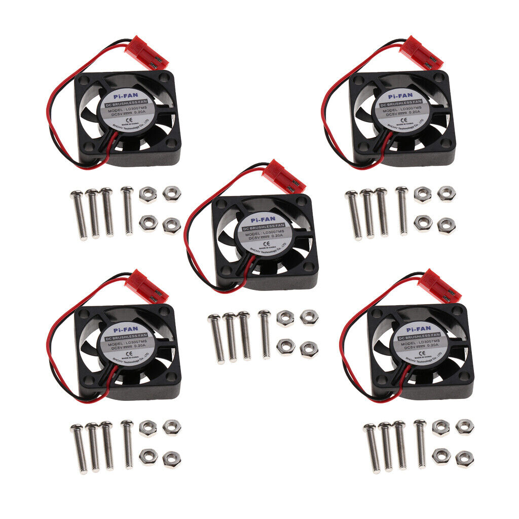 DC 5V CPU Cooler Cooling Fan & Screws for  3B B+ 30x30x7mm