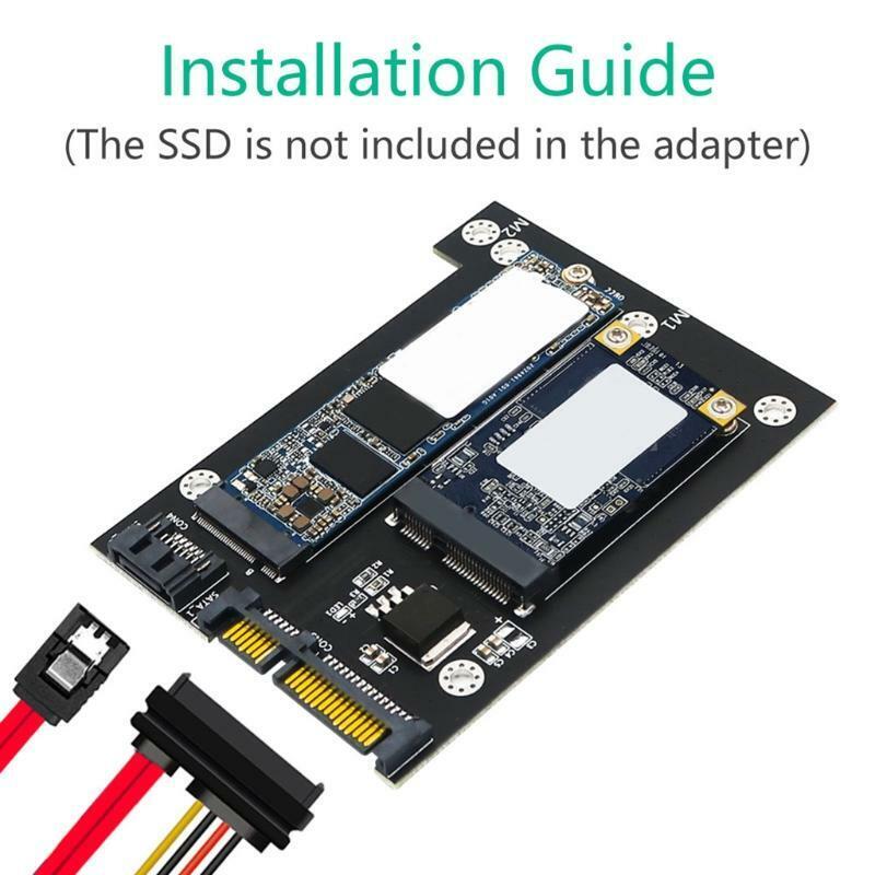 MSATA or M.2 to Dual Sata 3.0 Adapter Board 2-in-1 NGFF or mSATA Converter Kit
