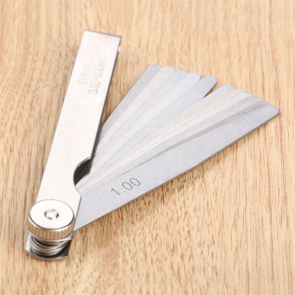 High Strength 13 Blade Metric 0.05mm-1mm Feeler Gauge for Metric Set 105mm Long