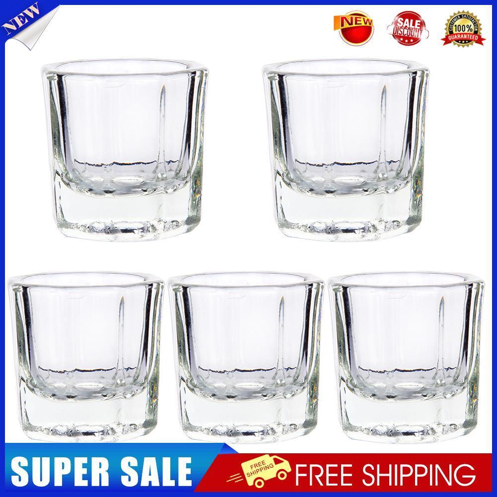 5pcs Nail Art Crystal Cup Bowl Glass Dappen Dish Manicure Salon Beauty Tool