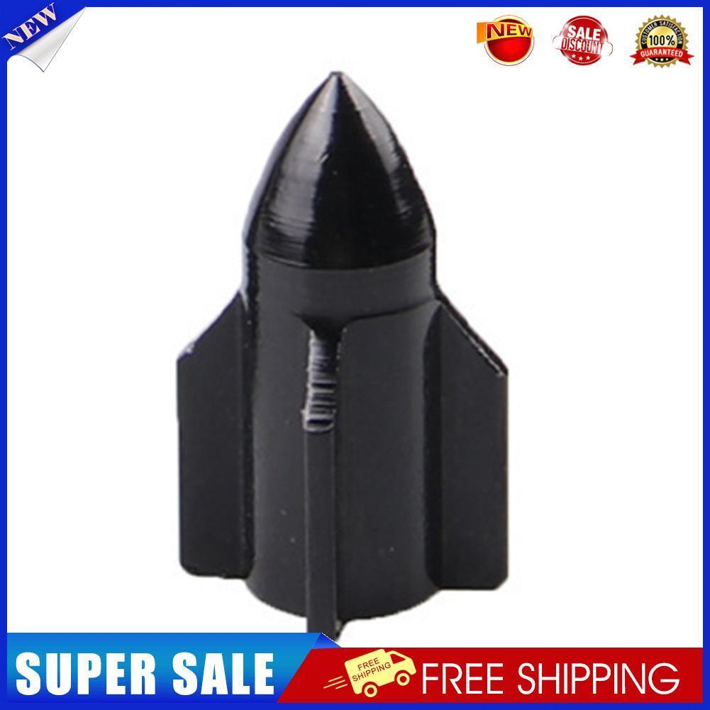 Aluminum MTB Bike Schrader Valve Cap Rocket Shape Tire Valve Dust Cover