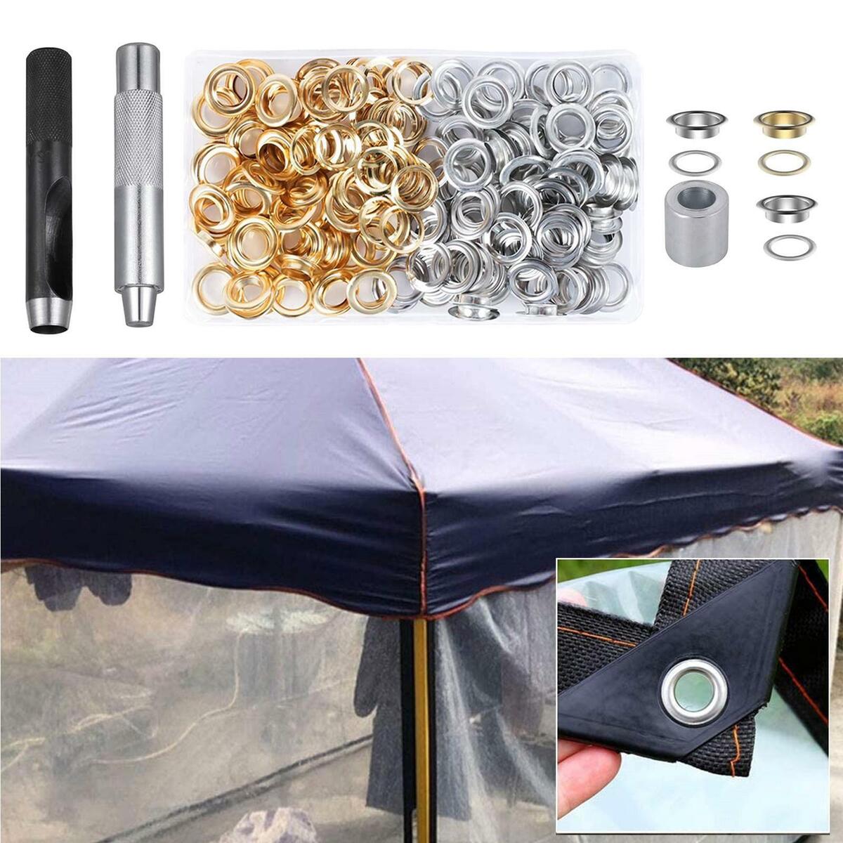 Grommets Eyelets with Washer Leather Setting Tool Leather Crafting Tarp