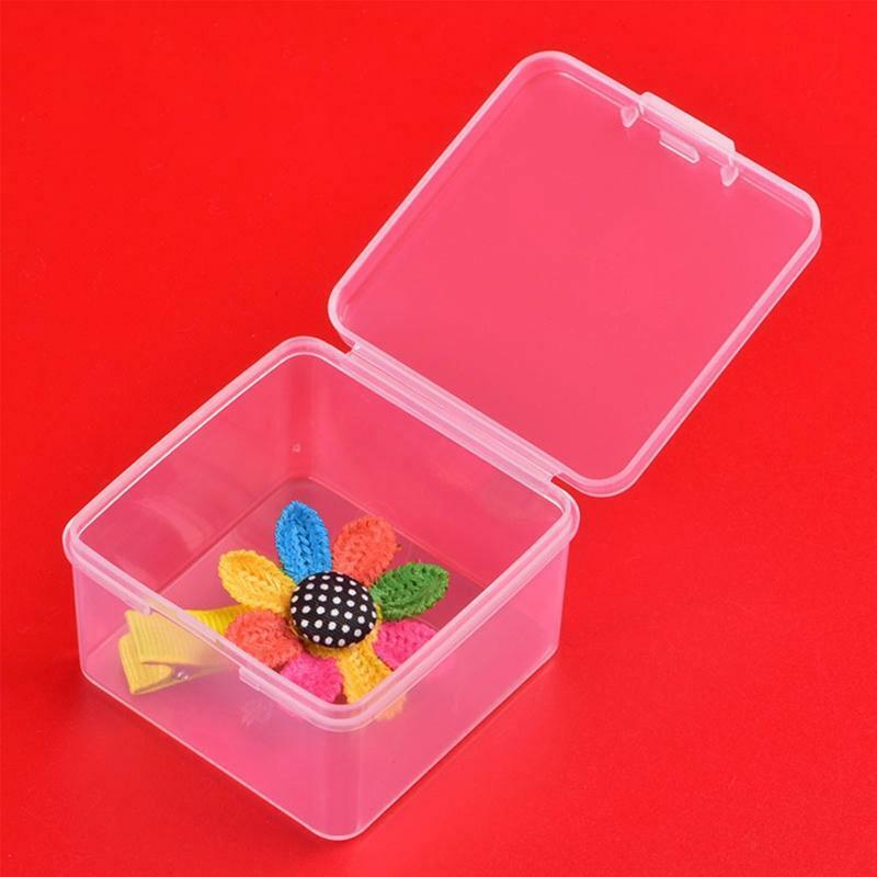 Plastic Clear Box with Lid Square Clear Containers Box for Hardware Jewelry