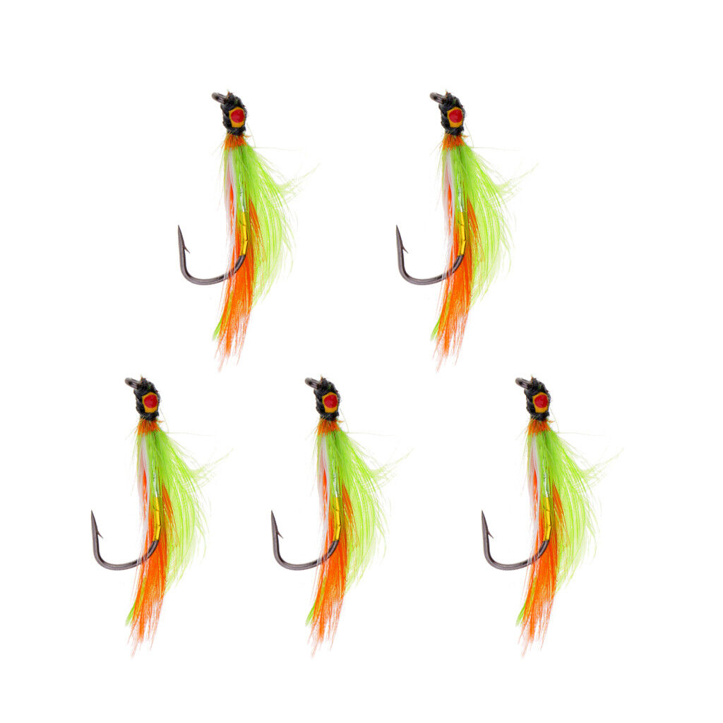 5Pcs Saltwater Fly Fishing Streamer Lure   Fish Simulation Flies
