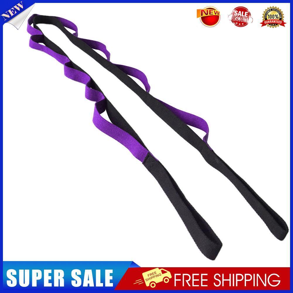 6.6ft Yoga Stretch Strap Aerial Yoga Anti-Gravity Rope w/ Grip Loops(Purple
