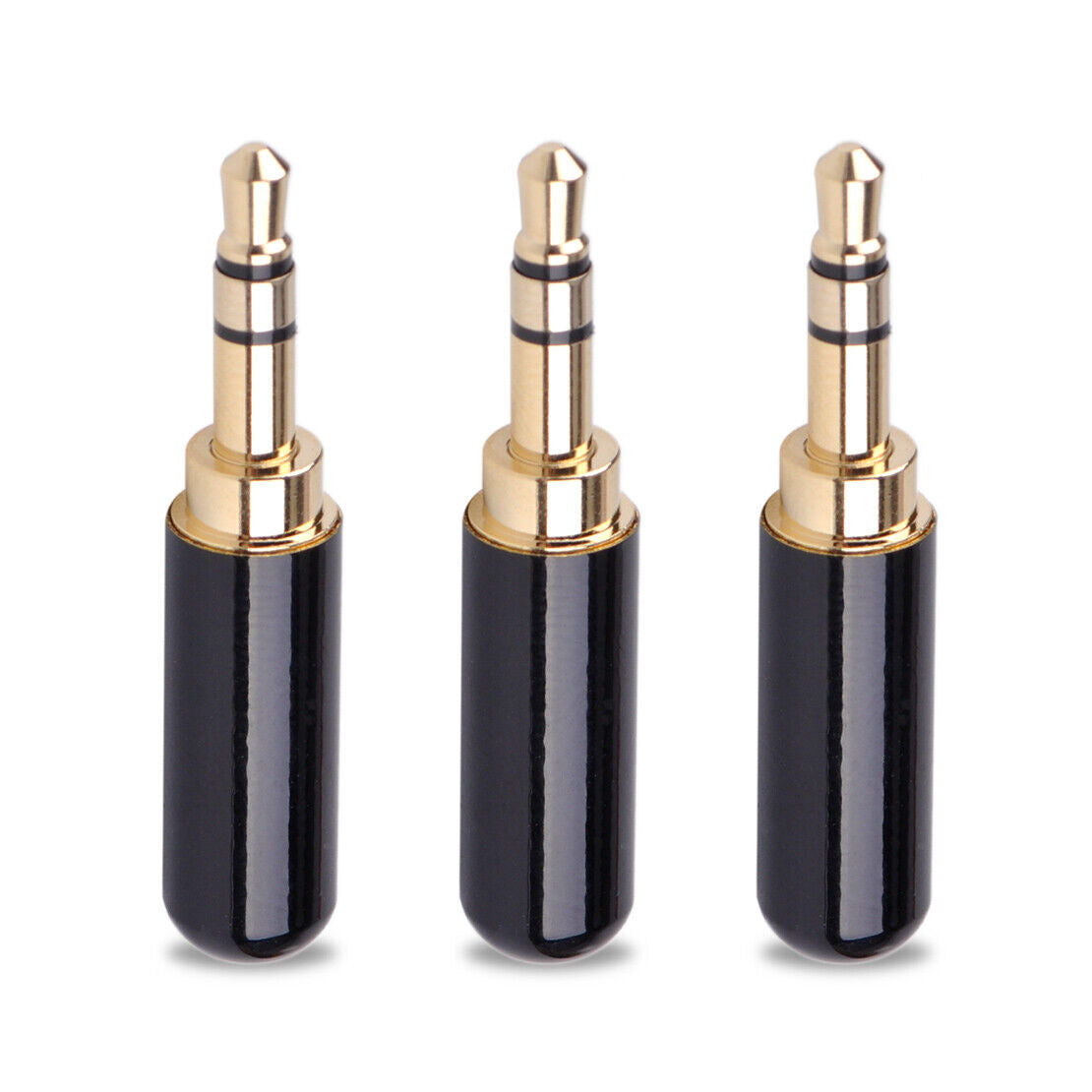 3 Set 3.5mm 3 Pole Stereo Male Repair Headphone Jack Plug Audio Soldering Li