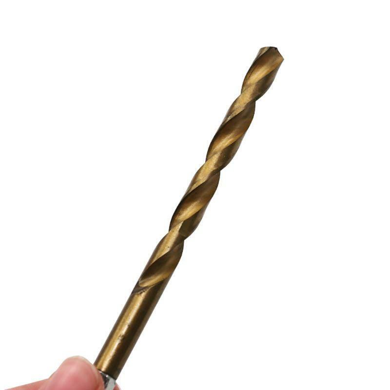 13PCS/SET 1.5-6.5MM HSS High Speed Steel Titanium Coated 1/4 Hex Shank Drilling