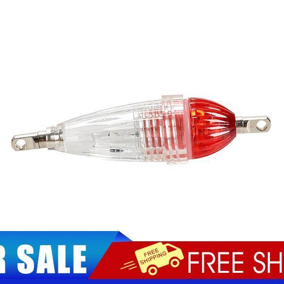 Mini LED Deep Drop Underwater Fishing Squid Fish Lure Light Red Lamp