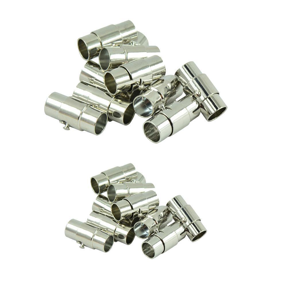20 Sets Leather-Kumihimo Glue In Magnetic Clasp Fit 4mm/6mm Leather-Kumihimo