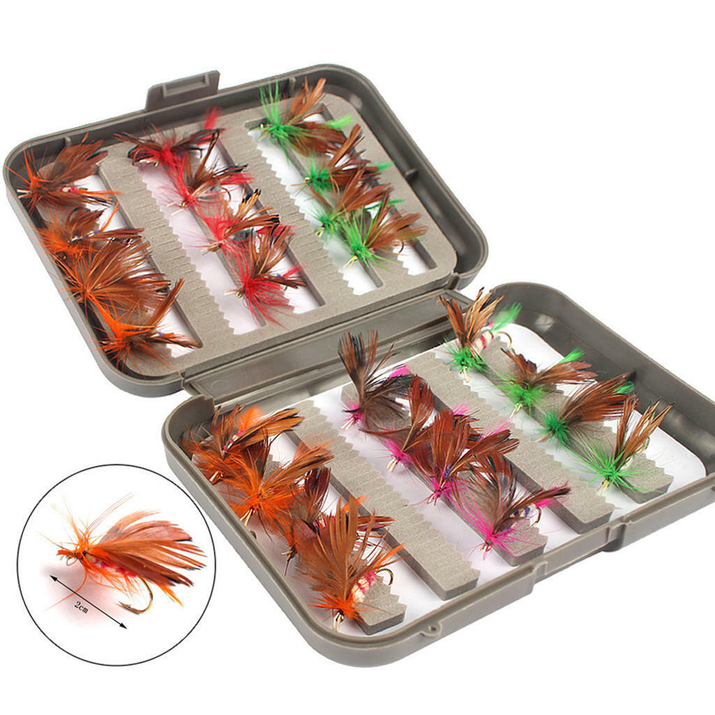 24Pieces Dry Flies Fly Fishing flies Kit Bass  Trouts Flies