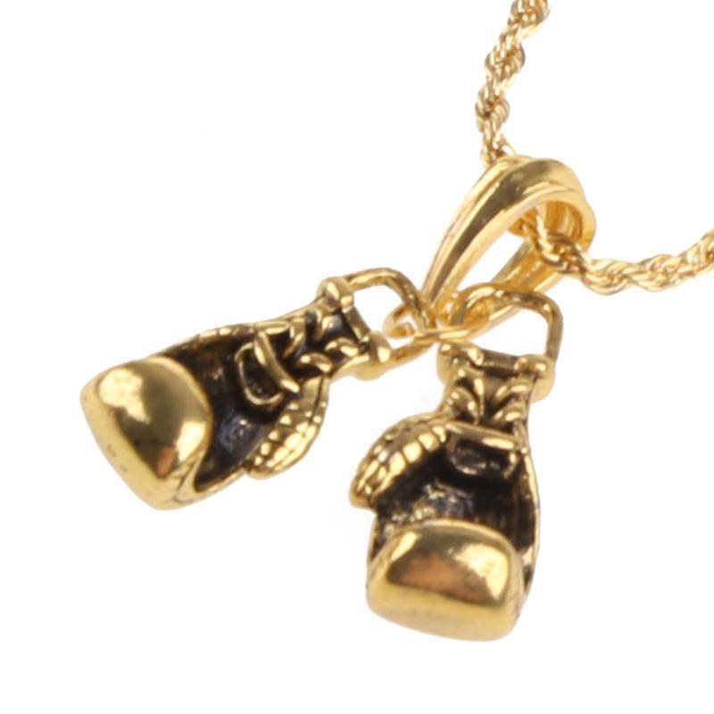 Alloy Boxing Glove Necklace Fighting Glove Pendant and Chain Men's Jewelry