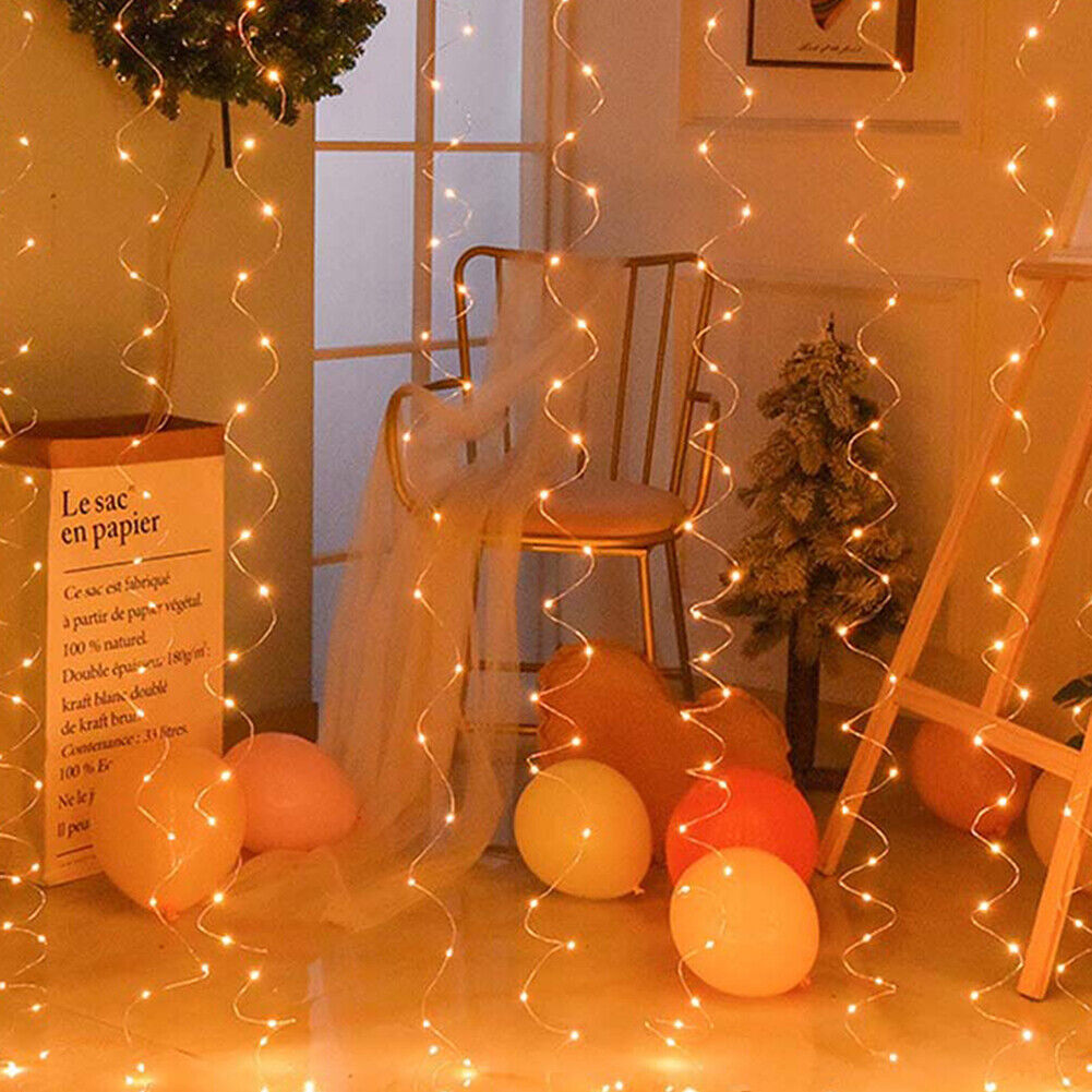 200LED USB Curtain Lamp Christmas Home Decorative Lights Garden Fairy Light