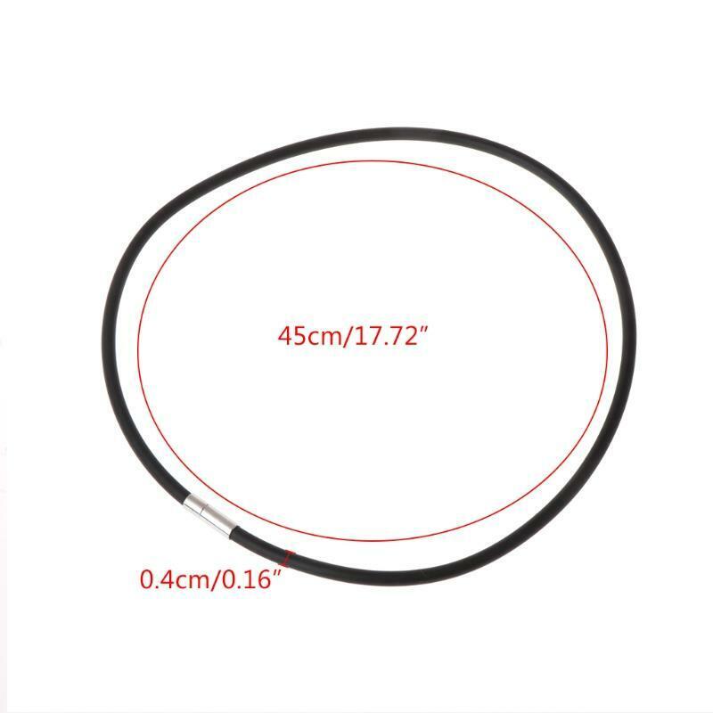 10pcs DIY Necklace Rope Cord Rubber Black Jewelry Making With Clasp Gift Fashion