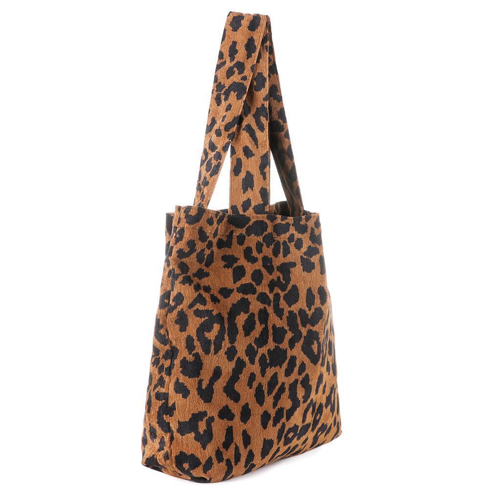 Women Casual Large Leopard Print Single Shoulder Bag Shopping Bag Tote Handbags