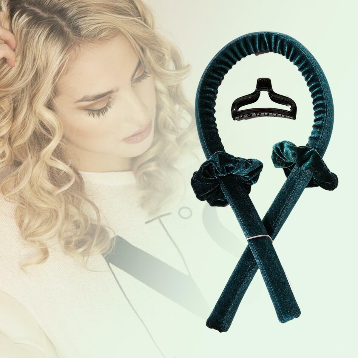 2x Heatless  Curlers No Heat Curling Ribbon Shiny  for