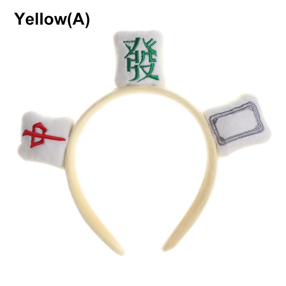 Cute Mahjong Hairband Hair Hoop Face Wash Tiara Make a Fortune Headdress