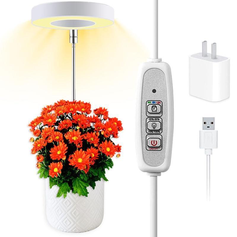 LED USB Angel Ring Plant Grow Lights for Succulent Full Spectrum Phyto Lights
