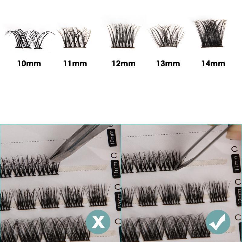 DIY Eyelash Extension,Glue Bonded Band Cluster Lashes Individual Eyelashes Kit