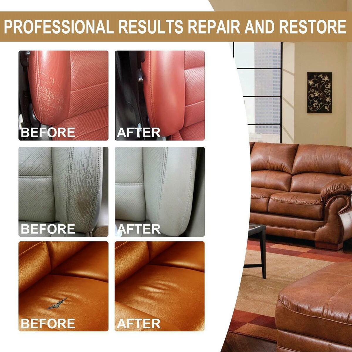 Leather Repairs Kit Complementary Color Repair  for Couch Auto Seat Coat