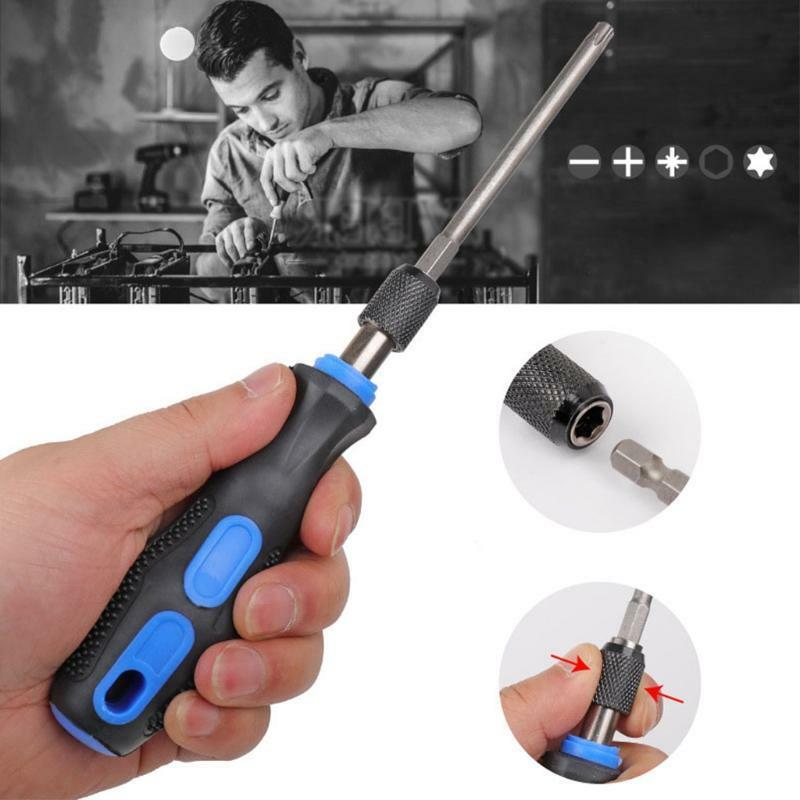 10cm/3.94in Extra Long Security Bit Set Screwdriver Bits Set Cr-V Steel Repair