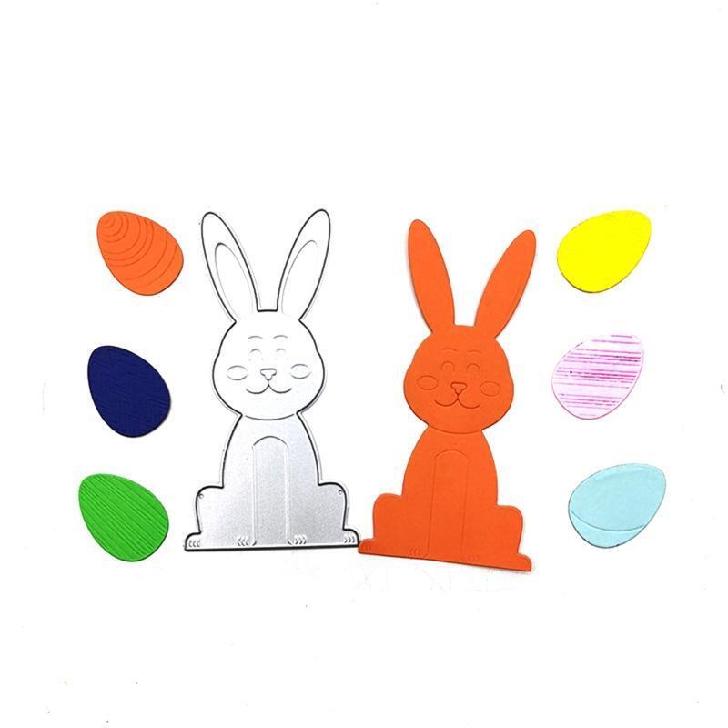 Easter Bunny Eggs Metal Cutting Die for DIY Paper Art Crafts Photo Album Decor