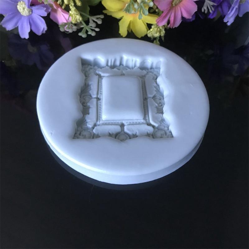 DIY Mirror Fondant Cake Moulds Wedding Frame Cupcake Chocolates Decorating Tools
