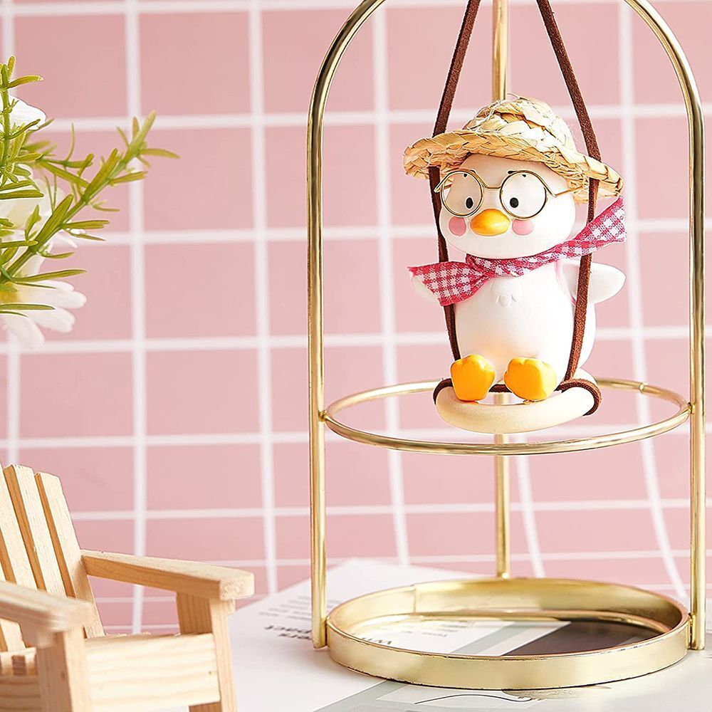 Pendant Decoration Bag Duck Car Pendant Straw Hat Duck Cart Hanging Ornament