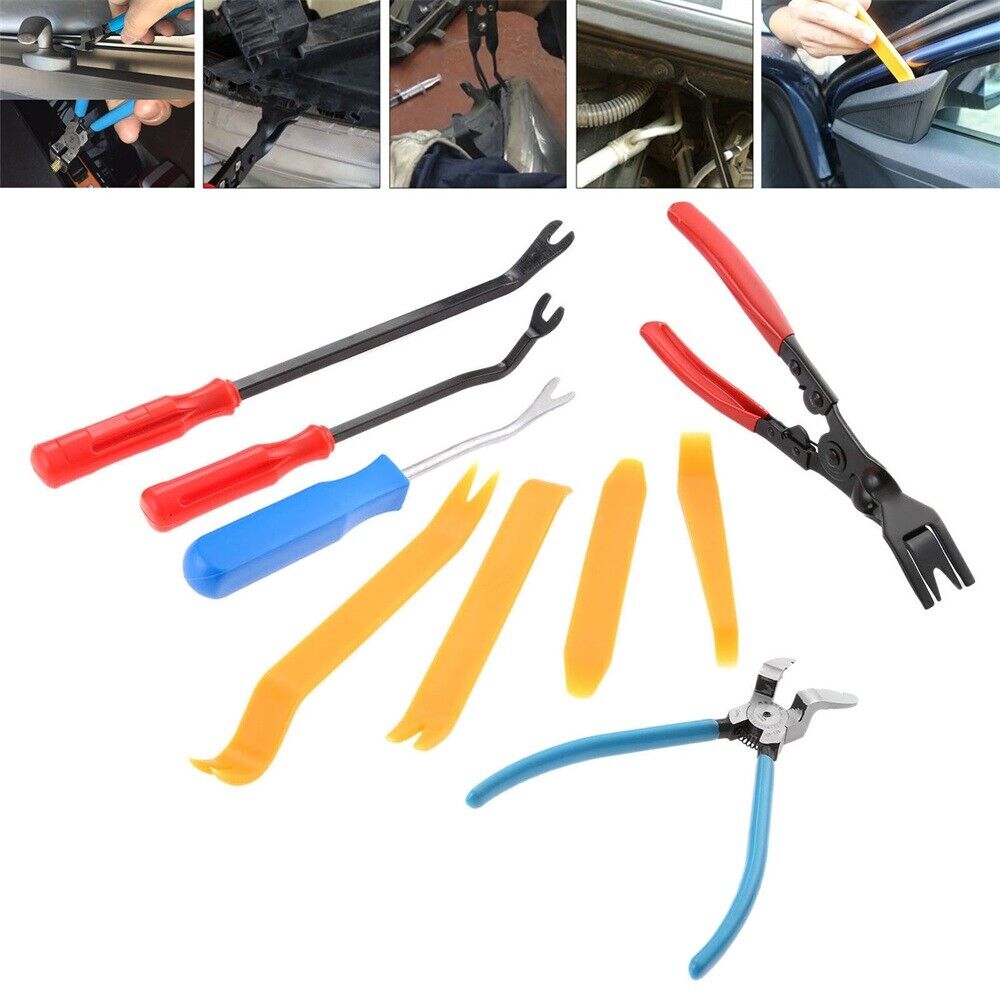 Set Reapir Tool Panel Removal Repair Open Pry Car Auto Dash Door Radio Trim 9pcs