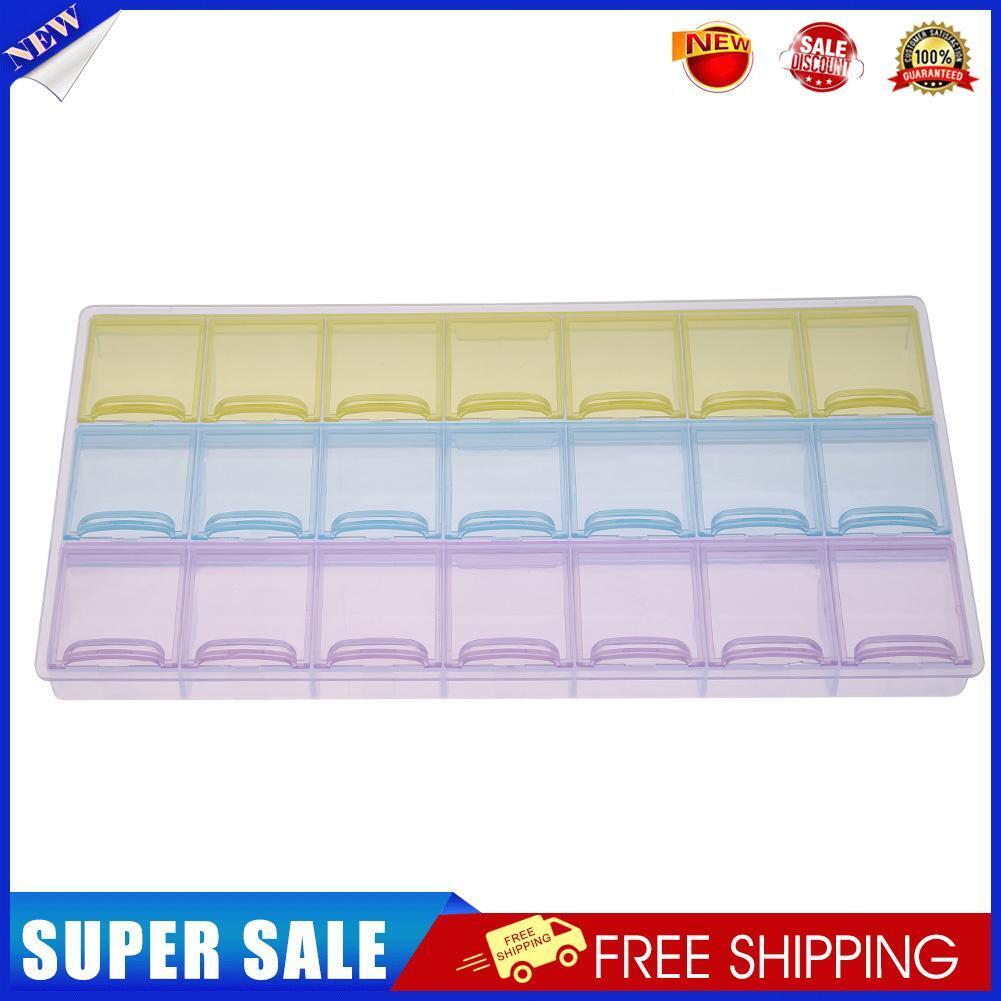21 Grids Weekly Pills Storage Box Candy Sundries Container Home Organizer