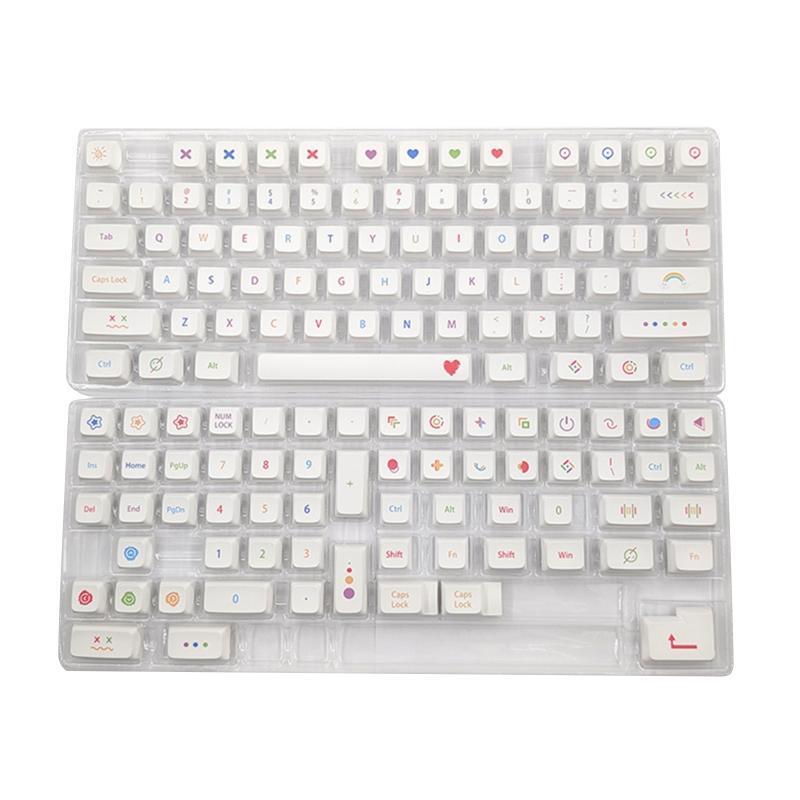 137-Key Crayon Keycaps XDA Dye Subbed For MX Switch GK61/64/68/87/98/104/108