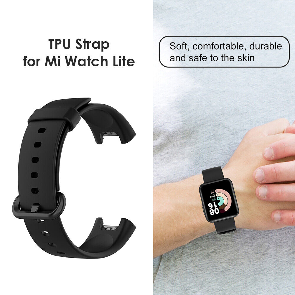 TPU Smart Watch Band Strap for Mi Watch Lite/Redmi Watch (Black)