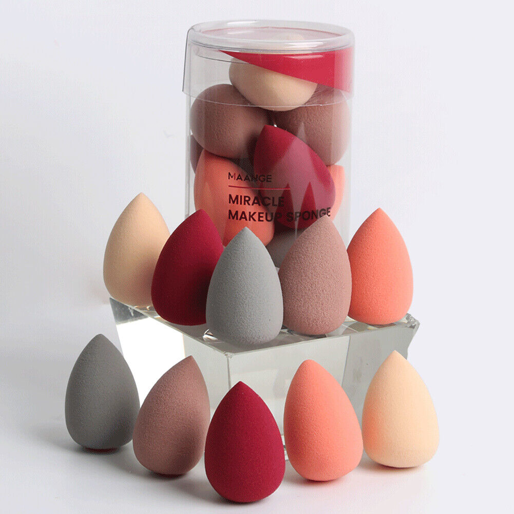 10pcs Mini Makeup Sponge Cosmetic Foundation Powder Puffs Wet Dry Dual Use