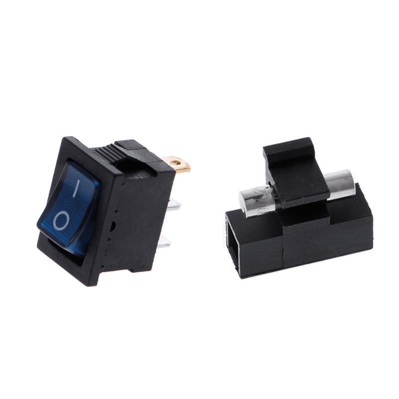 10A 250V Inlet Module Plug Fuse Switch Male Power Socket 3 Pin On/Off