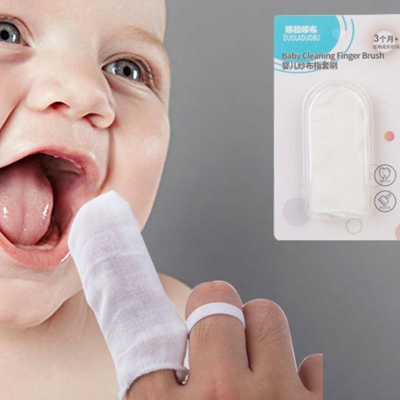 Baby Gauze Brush 6pcs/Set Oral Cleaning Toothbrush Infant Mouth Cleaner