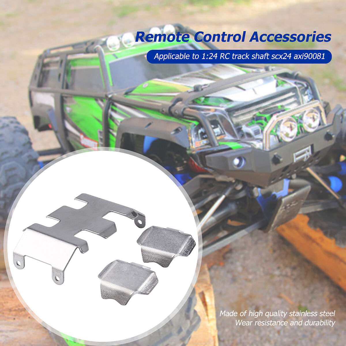 Chassis Armor Axle Protector Kit for 1/24 Axial SCX24 AXI90081 RC Car Parts
