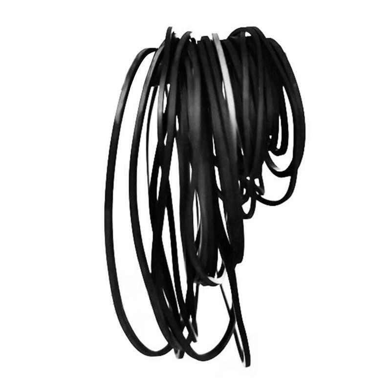 34x 1mm Mixed 2.5-10cm Square Black Rubber Belt Walkman Tape Drive Belt Repair