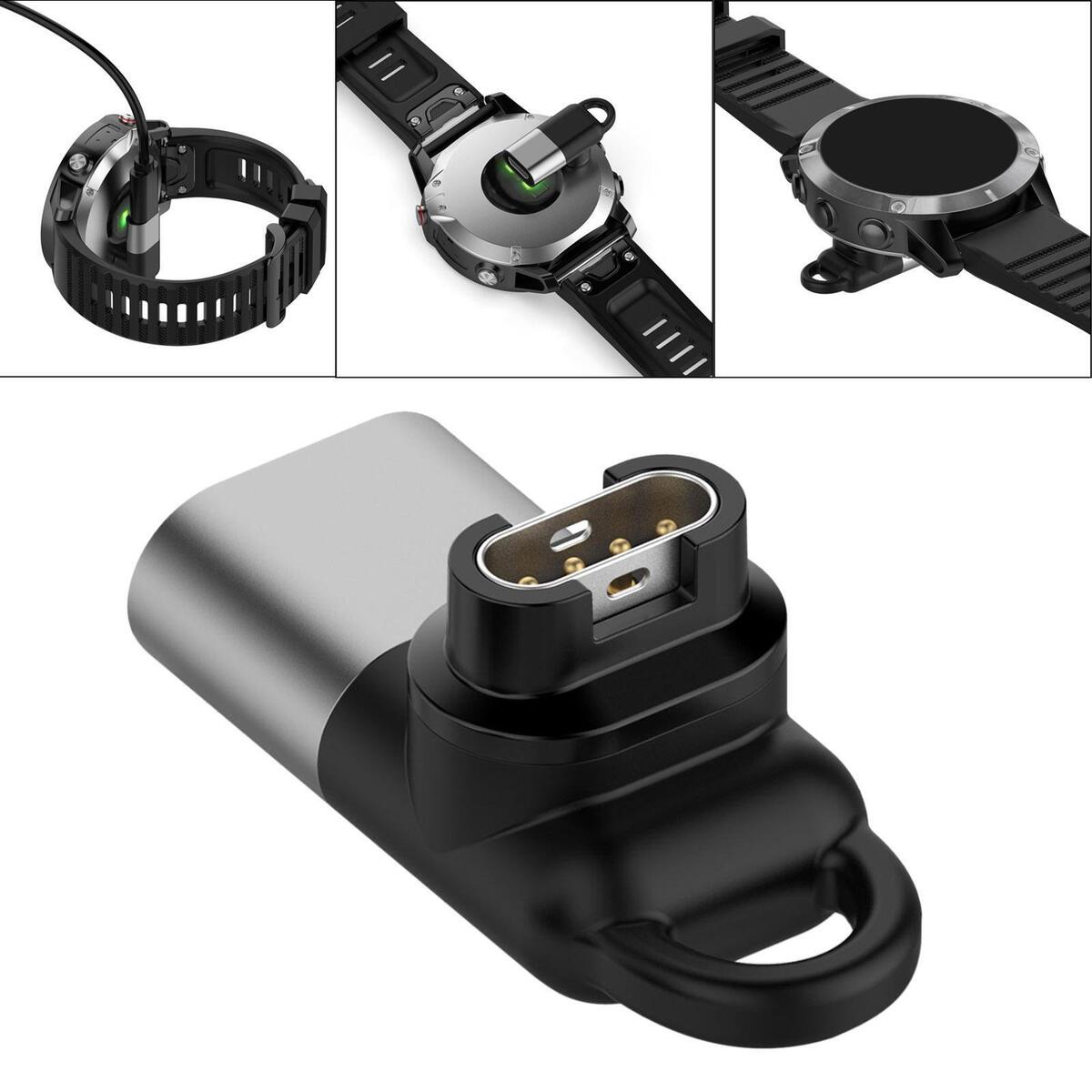 2x 90 Degree Watch Charging Adapter  Female to Male Charger Converter for