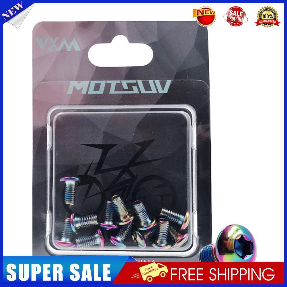 12x Bike Disc Brake Rotor Bolts T25 M5x10mm Alloy Steel Screws (Multicolor)