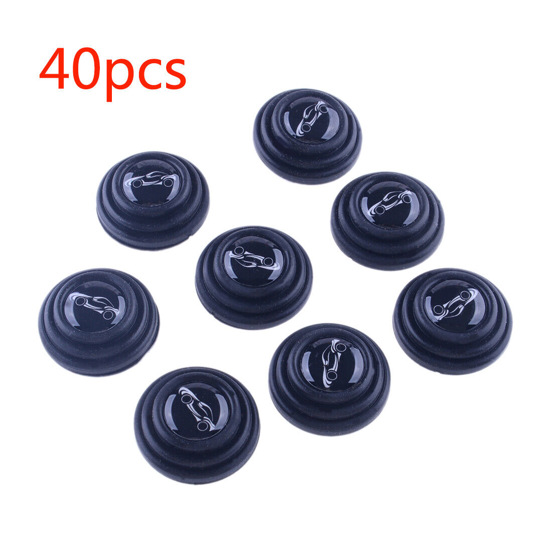 40Pcs Car Door Anti-Collision Pad Sound Insulation Shock-Absorbing Gasket Assy