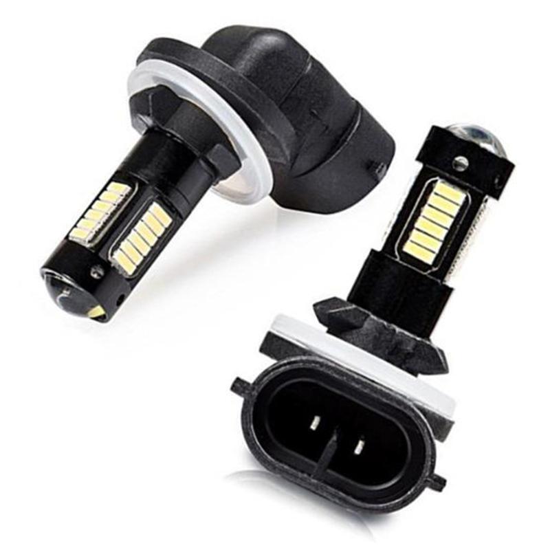 DRL Lamps Bulbs LED Replacement Bulbs White Car Fog Lights 4014 880 881 889 H27