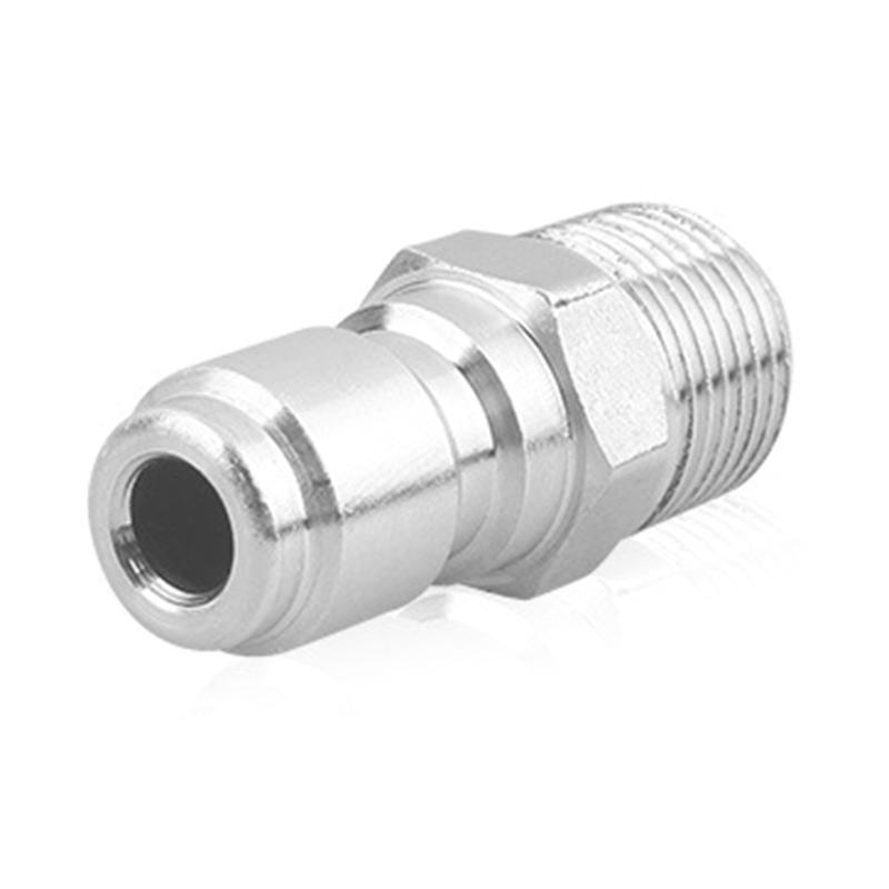 2Pieces NPT 3/8 Inch Stainless Steel Male Quick Connector Kit Pressure Washer