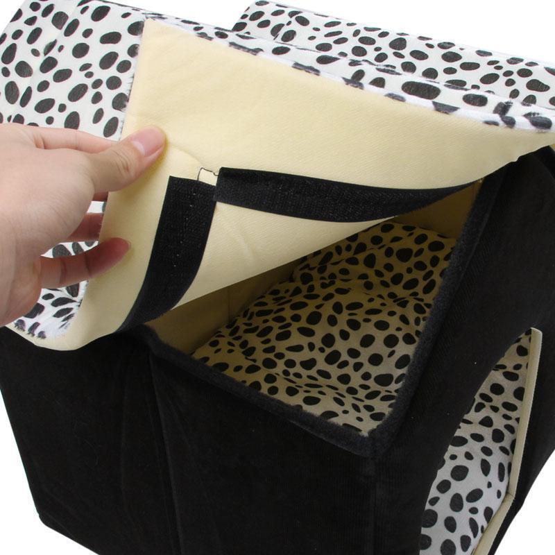 Portable Luxury Spot Double Top Pet House Dog Cat Sleep Bed Warm Cozy Puppy Bed